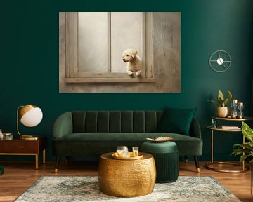 Hund am Fenster von Heike Hultsch