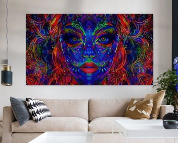 Flower power fantasie vrouw