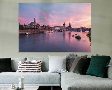 Sunset in Dresden van Ilya Korzelius
