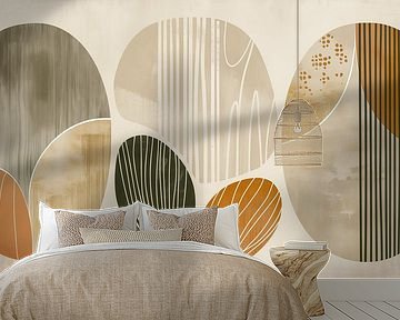 Botanische Formen in Erdtönen