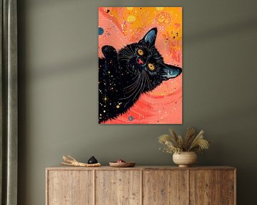 Black cat in space 6 #cat by JBJart Justyna Jaszke