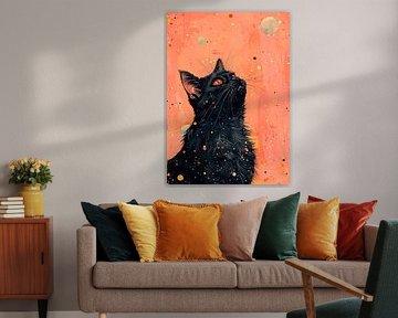 Black cat in space 8 #cat by JBJart Justyna Jaszke