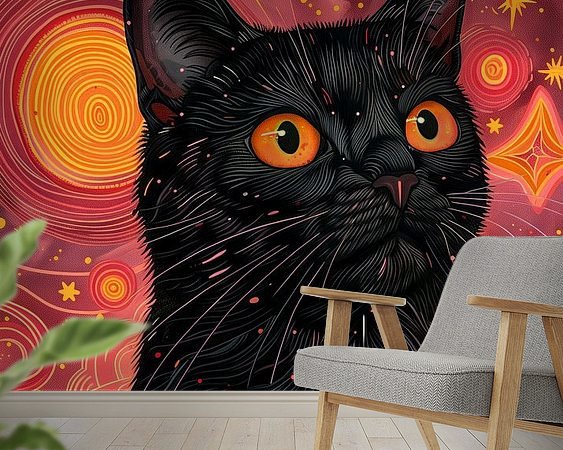 Voorbeeld van het werk in een kamer