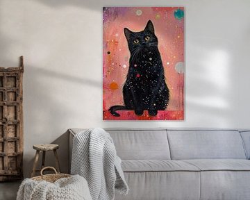 Black cat in space  11 #cat by JBJart Justyna Jaszke