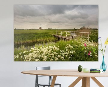 The babuurstermolen in the spring landscape under threatening clouds by KB Design & Photography (Karen Brouwer)