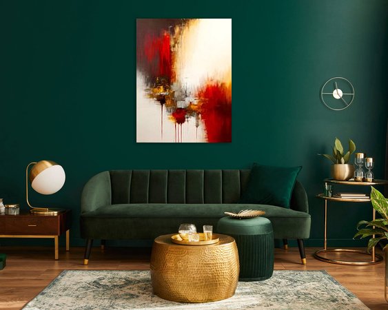 Voorbeeld van het werk in een kamer