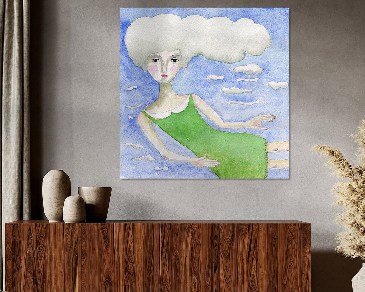 Voorbeeld van het werk in een kamer