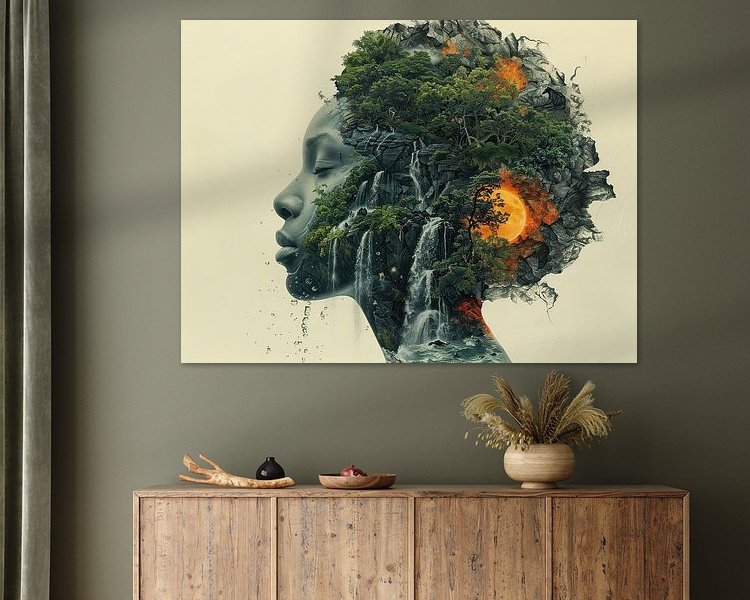 Voorbeeld van het werk in een kamer