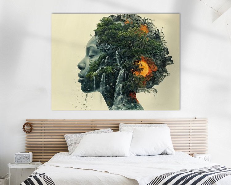 Voorbeeld van het werk in een kamer