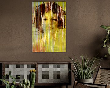 Creatieve vrouw in kleur