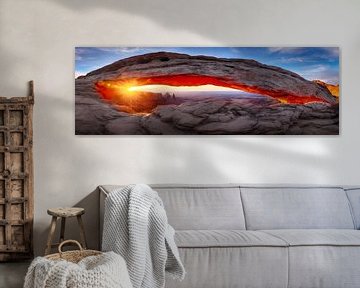 Canyonlandschap in het zuidwesten van de VS bij zonsopgang van Voss fotografie