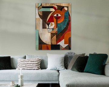 abstracte leeuw van haroulita