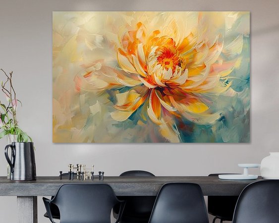 Voorbeeld van het werk in een kamer