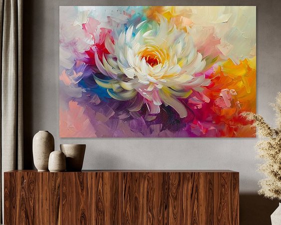Voorbeeld van het werk in een kamer