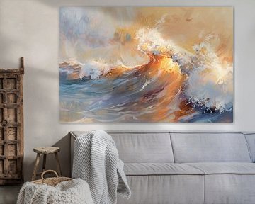 Abstracte golven in dynamische kleuren