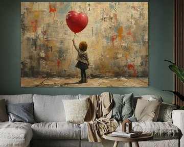 Kind Hart Ballon van Kunst Kriebels
