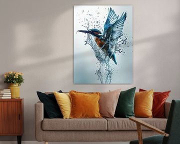 Vibrante Ijsvogel van PixelPrestige