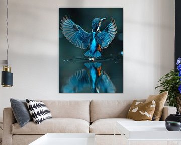 Vibrante Ijsvogel van PixelPrestige