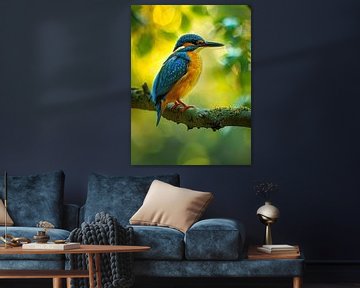 Vibrante Ijsvogel van PixelPrestige