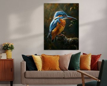Vibrante Ijsvogel van PixelPrestige