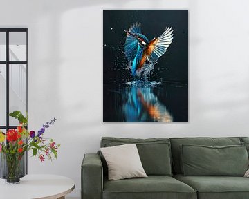 vibrante ijsvogel van PixelPrestige