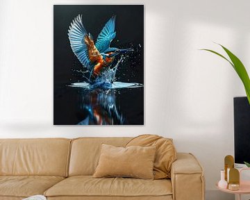 vibrante ijsvogel van PixelPrestige
