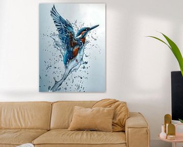 vibrante ijsvogel van PixelPrestige