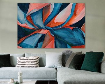 Abstract kleurrijk kunstwerk met levendige patronen