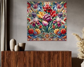 Tapijt met bloemen