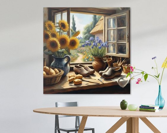 Voorbeeld van het werk in een kamer