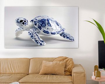 Delftsblauw schildpad van Lisanne Elzinga