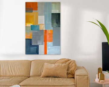 Abstracte geometrische vormen in moderne kleuren