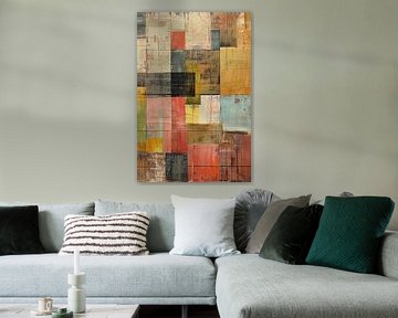 Abstract kleurrijk schilderij met patronen van Art & Soul Creations