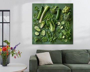 Groene groentesoort van Poster Art Shop