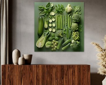 Groene groentesoort van Poster Art Shop