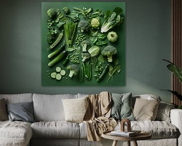 Groene groentesoort van Poster Art Shop