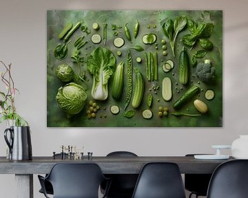 Groene groentesoort van Poster Art Shop