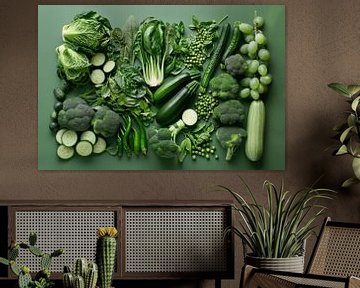 Groene groentesoort van Poster Art Shop