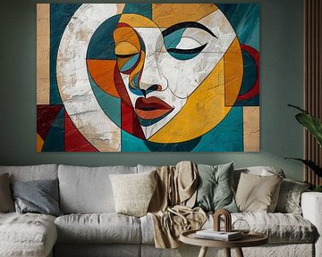 Abstract face - Cubist by Poster Art Shop