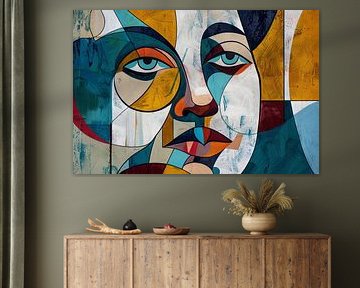 Abstract face - Cubist by Poster Art Shop