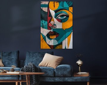 Cubist abstract face by Poster Art Shop