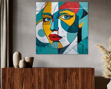 Kubistisch gezicht van Poster Art Shop