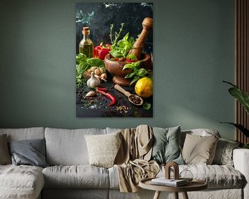 Kruiden - Perfecte culinaire kunst van Poster Art Shop