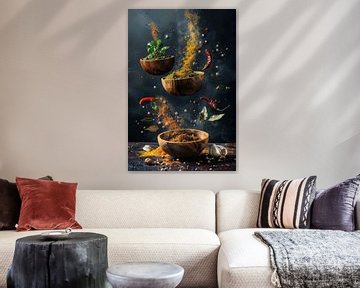 Vliegende kruiden - Keuken van Poster Art Shop