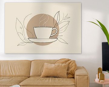 Minimalistische koffie-illustratie van Poster Art Shop