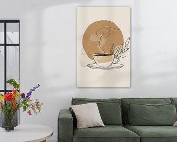 Minimalistische koffie van Poster Art Shop