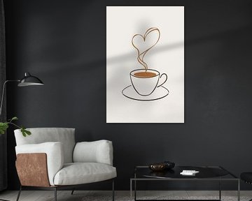 Koffie Lijn Kunst van Poster Art Shop
