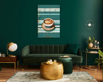 Koffie - Kleurrijke abstractie van Poster Art Shop