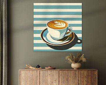 Koffie - Kleurrijke abstractie van Poster Art Shop