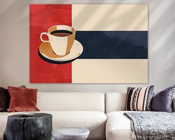 Koffiekopje - Geometrische abstractie van Poster Art Shop